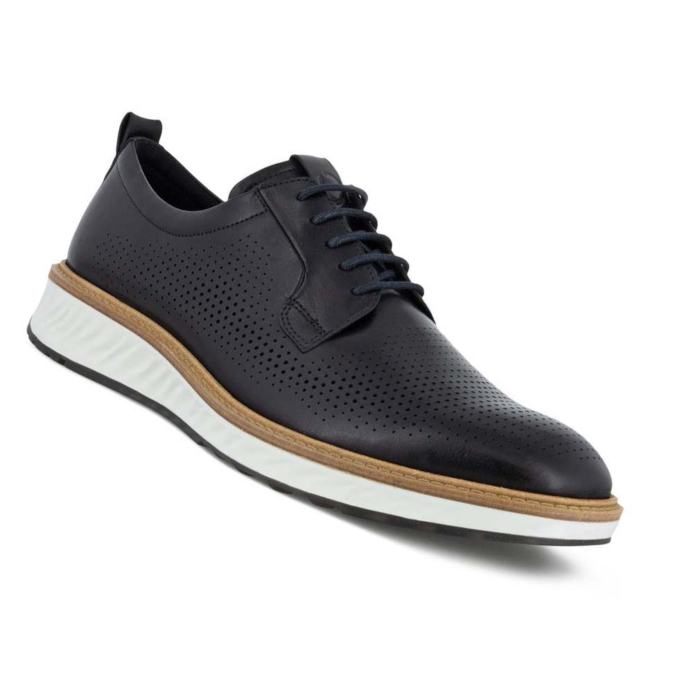 Férfi Ecco St.1 Hibrid 5-eyelet Derby Ruha Cipő Fekete | HU 526UZG